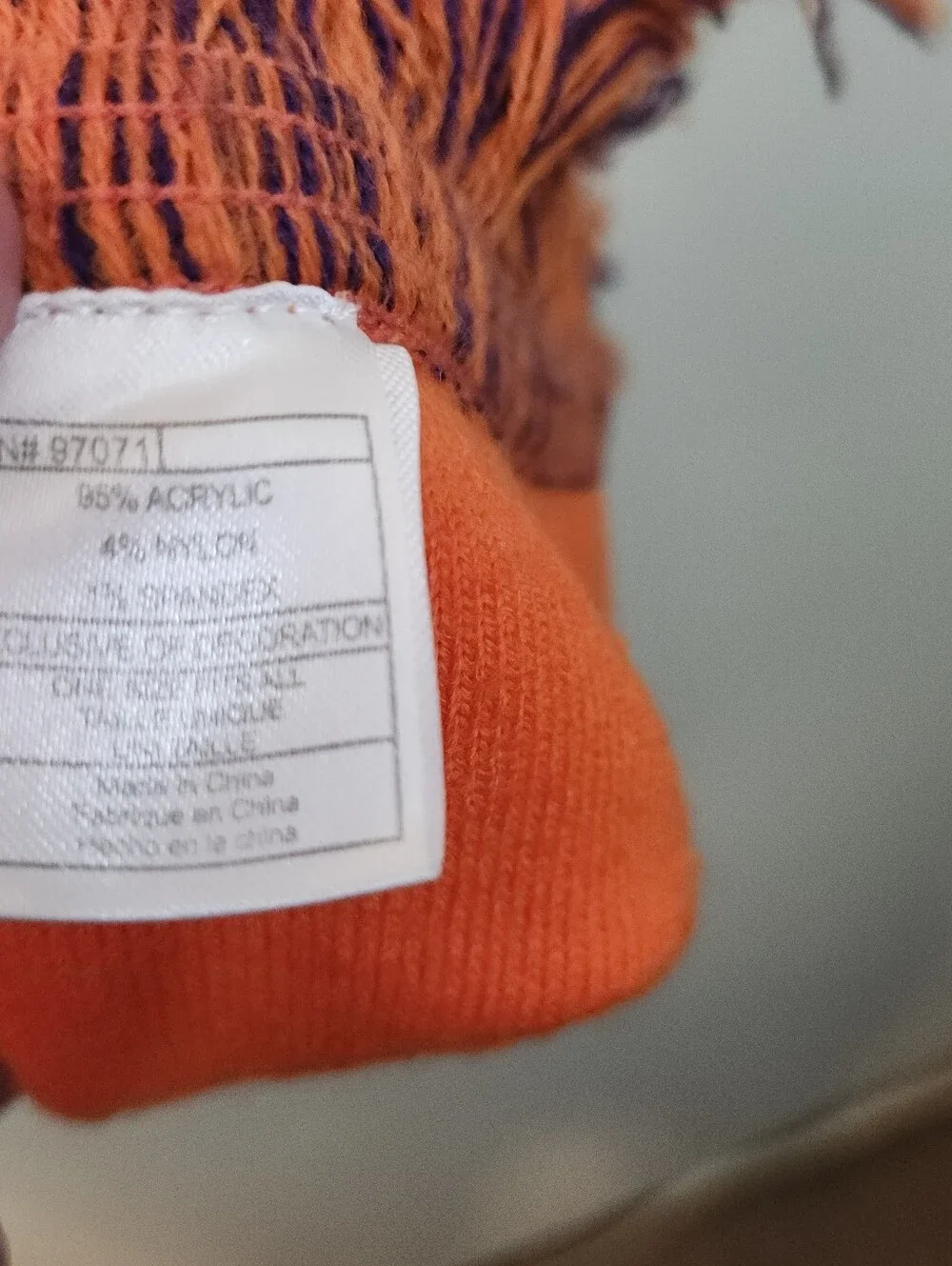 Top of the World CLEMSON UNIVERSITY TIGERS Orange/White Purple Logo Knit Scarf